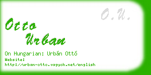 otto urban business card