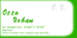 otto urban business card
